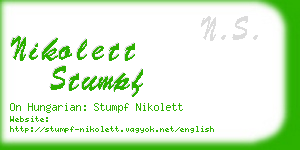 nikolett stumpf business card